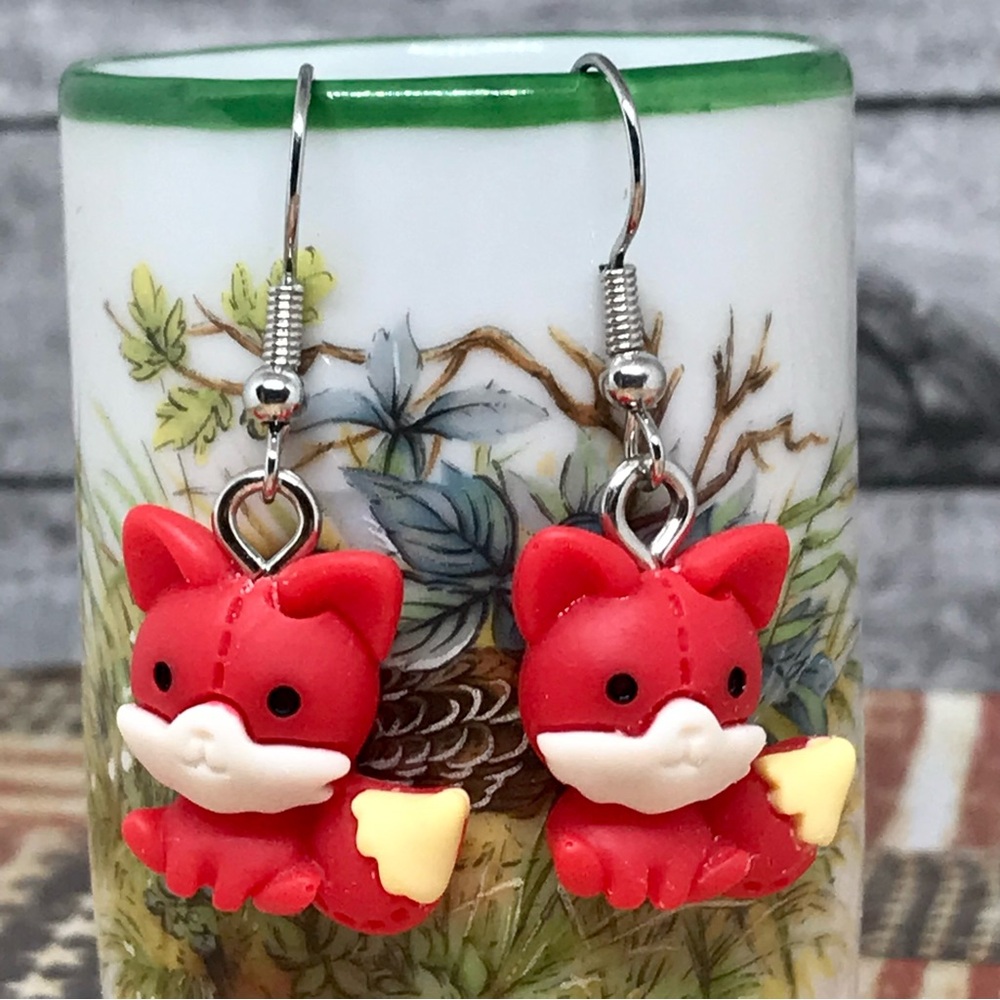 Fox Animal Hook Earrings